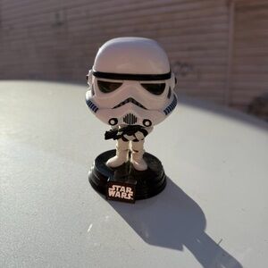 Star Wars White and Black Storm Trooper Figurine Bobblehead Doll